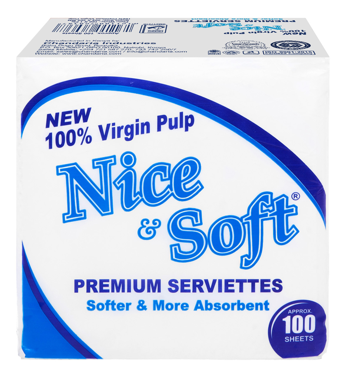 Nice & Soft Servietes Plain 100S 12 Pack