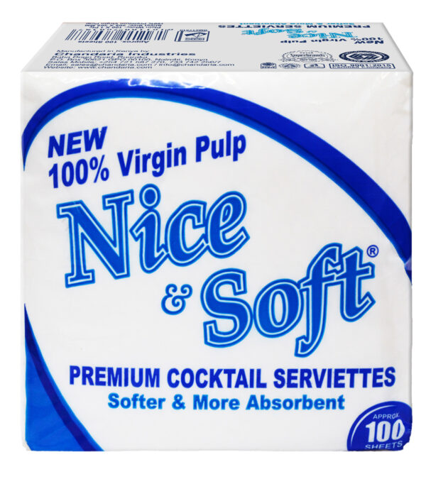 Nice & Soft Cocktail Servietes 100S 60 Pack